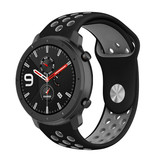 Strap-it® Xiaomi Amazfit GTR sport band (zwart/grijs)