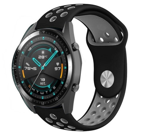 Huawei Watch GT 2 sport band zwart grijs Smartwatchbanden