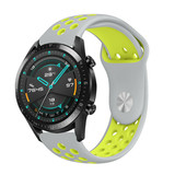 Strap-it® Huawei Watch GT 2 sport band (grijs geel)