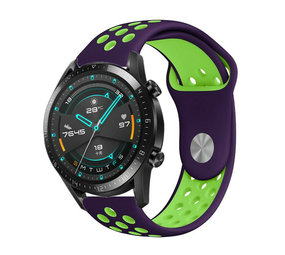 Strap-it® Huawei Watch GT 2 sport band (paars/groen)