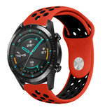 Strap-it® Huawei Watch GT 2 sport band (rood/zwart) Strap-it® Huawei Watch GT 2 sport band (rood/zwart)