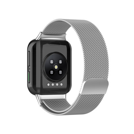 Strap-it® Strap-it Oppo Watch Milanese band (zilver)