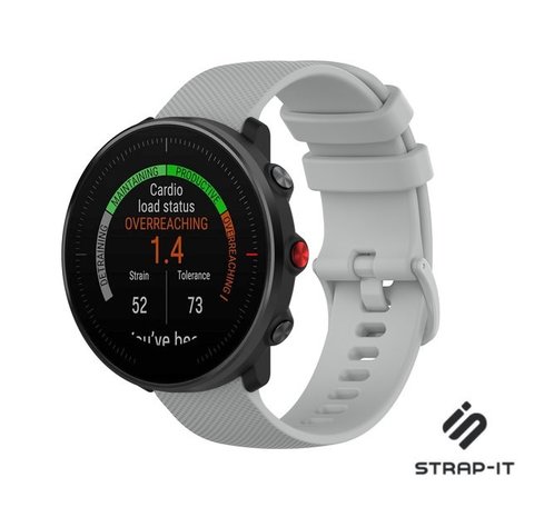 Strap-it Polar Vantage M / M2 siliconen bandje (grijs)