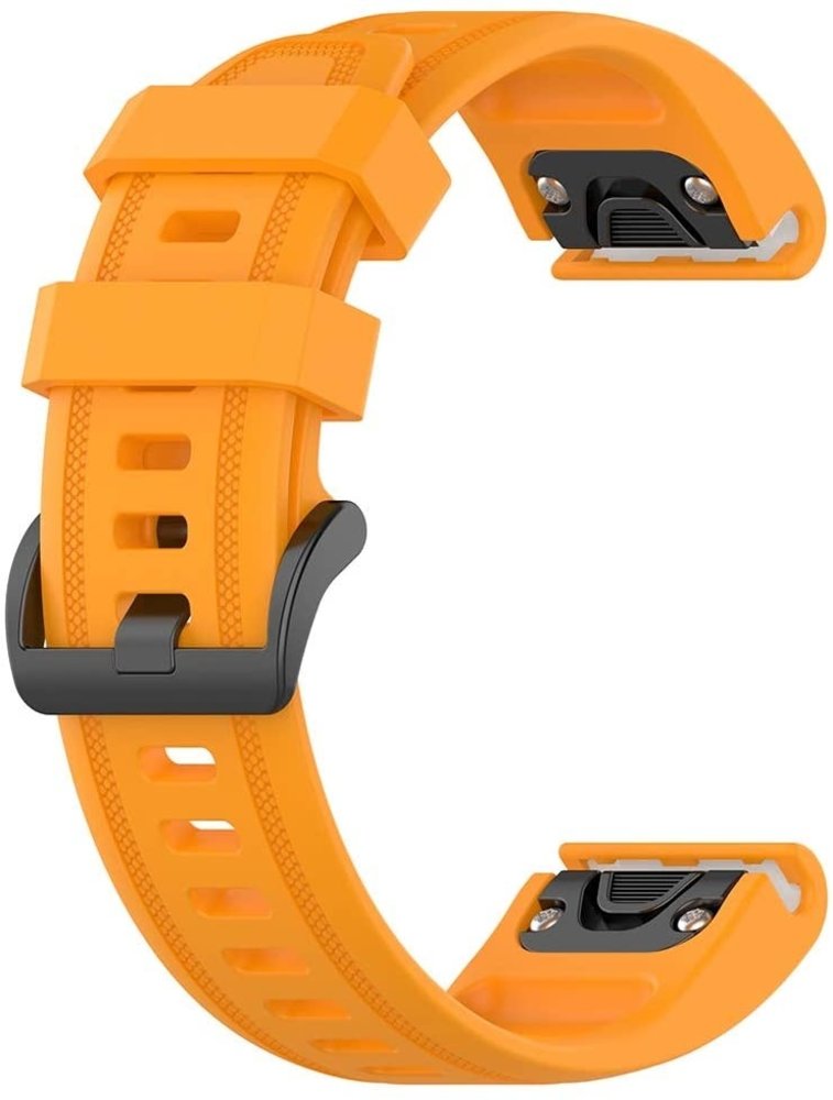 Strap-it® Strap-it Garmin Fenix 7s siliconen bandje (oranje)