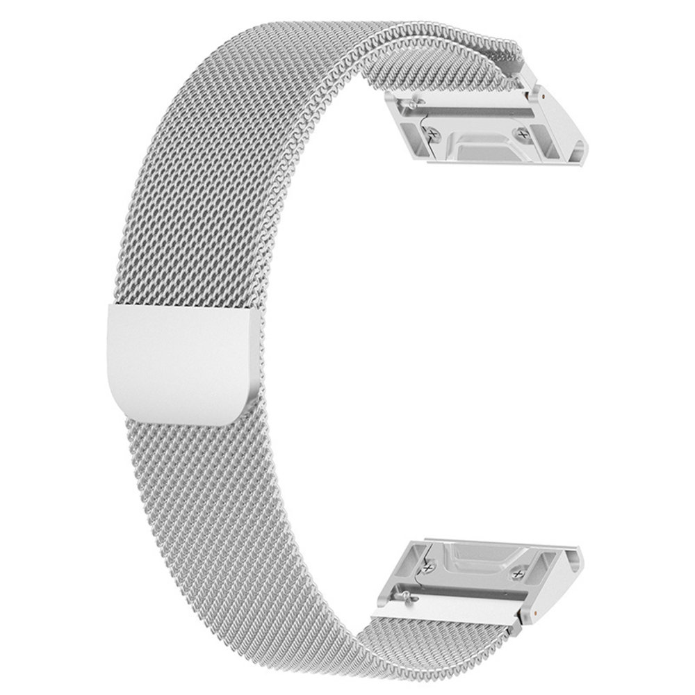Strap-it® Strap-it Garmin Fenix 7x Milanese band (zilver)