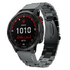 Strap-it® Strap-it Garmin Fenix 7 stalen band (zwart)