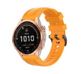 Strap-it® Garmin Fenix 7s siliconen bandje (oranje)