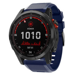 Strap-it® Garmin Fenix 7x siliconen bandje (donkerblauw)