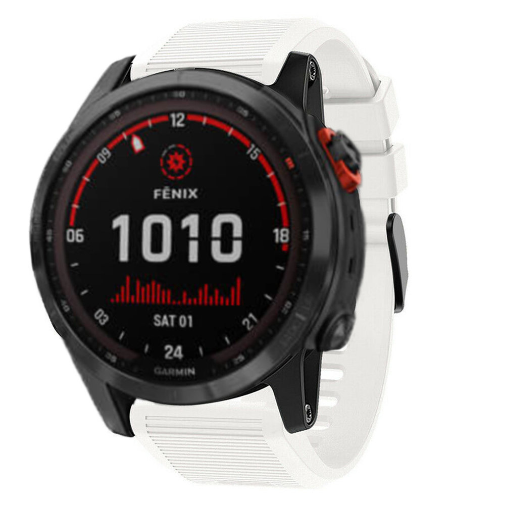 Strap-it® Strap-it Garmin Fenix 7x siliconen bandje (wit)