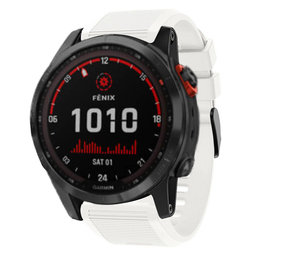 Strap-it® Garmin Fenix 7x siliconen bandje (wit)