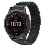 Strap-it® Garmin Fenix 7x Milanese band (zwart)
