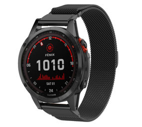 Strap-it® Garmin Fenix 7x Milanese band (zwart)