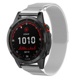 Strap-it® Garmin Fenix 7x Milanese band (zilver)