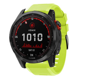 Strap-it® Garmin Fenix 7x siliconen bandje (lichtgroen)