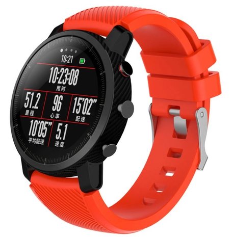 Strap-it® Strap-it Xiaomi Amazfit Pace silicone band (rood)