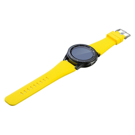 Strap-it® Strap-it Huawei Watch GT 3 42mm siliconen bandje (geel)
