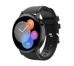 Strap-it® Huawei Watch GT 3 42mm siliconen bandje (zwart)