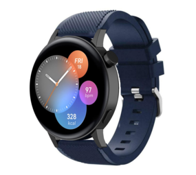 Strap-it® Huawei Watch GT 3 42mm siliconen bandje (donkerblauw)