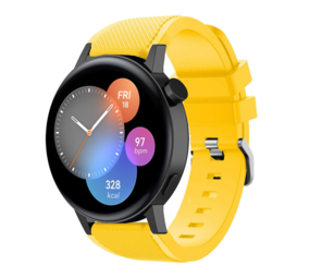 Strap-it® Huawei Watch GT 3 42mm siliconen bandje (geel)