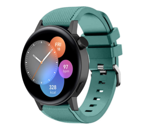 Strap-it® Huawei Watch GT 3 42mm siliconen bandje (dennengroen)