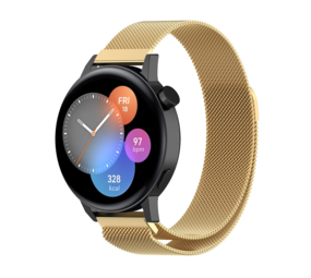 Strap-it® Huawei Watch GT 3 42mm Milanese band (goud)