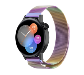 Strap-it® Huawei Watch GT 3 42mm Milanese band (regenboog)