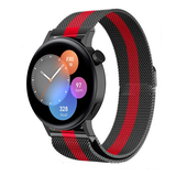 Strap-it® Huawei Watch GT 3 42mm Milanese band (zwart/rood)