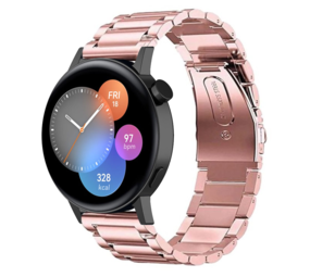 Strap-it® Huawei Watch GT 3 42mm stalen band (roze)