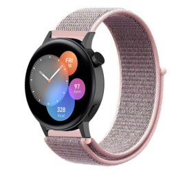 Strap-it® Huawei Watch GT 3 42mm nylon band (pink sand)