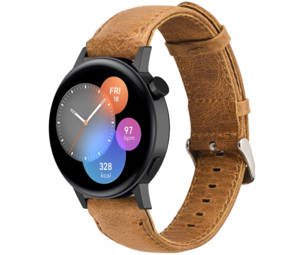 Strap-it® Huawei Watch GT 3 42mm leren bandje (bruin) Strap-it® Huawei Watch GT 3 42mm leren bandje (bruin)