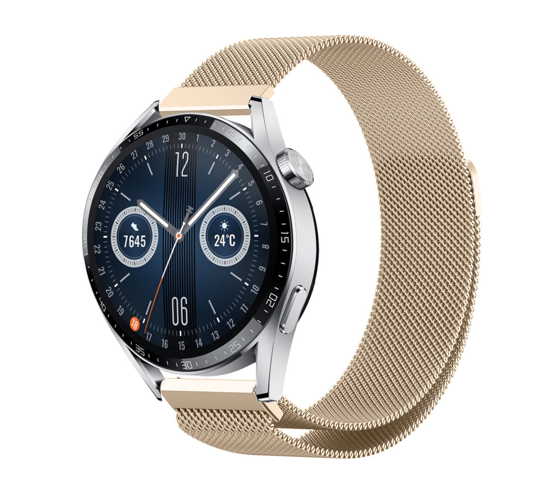Strap-it® Strap-it Huawei Watch GT 3 46mm Milanese band (champagne)