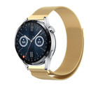Strap-it® Strap-it Huawei Watch GT 3 46mm Milanese band (goud)