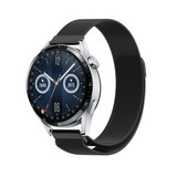 Strap-it® Huawei Watch GT 3 46mm Milanese band (zwart)