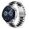 Strap-it® Strap-it Huawei Watch GT 3 46mm stalen band (zilver/zwart) Strap-it® Strap-it Huawei Watch GT 3 46mm stalen band (zilver/zwart)