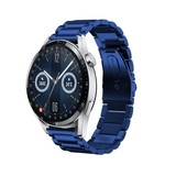 Strap-it® Huawei Watch GT 3 46mm stalen band (blauw)