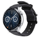Strap-it® Strap-it Huawei Watch GT 3 46mm nylon gesp band (zwart)
