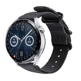 Strap-it® Huawei Watch GT 3 46mm nylon gesp band (zwart)