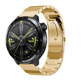 Strap-it® Huawei Watch GT 3 46mm metalen bandje (goud)