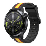 Strap-it® Huawei Watch GT 3 46mm Special Edition band (zwart/geel)