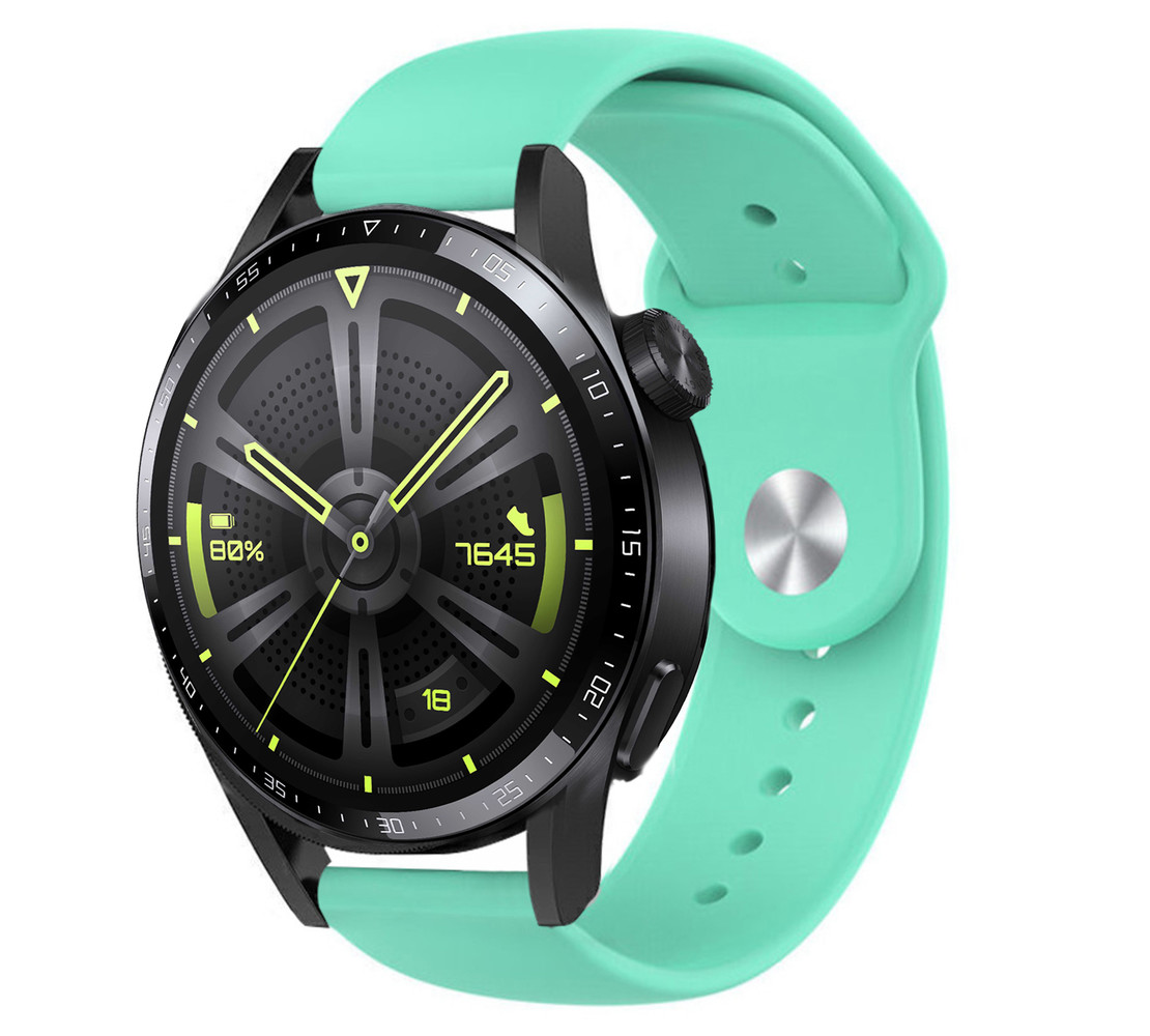 Strap-it® Strap-it Huawei Watch GT 3 46mm sport band (aqua) Strap-it® Strap-it Huawei Watch GT 3 46mm sport band (aqua)