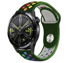 Strap-it® Strap-it Huawei Watch GT 3 46mm sport band (legergroen kleurrijk)