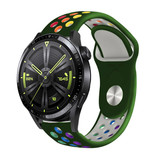 Strap-it® Huawei Watch GT 3 46mm sport band (legergroen kleurrijk)