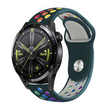 Strap-it® Huawei Watch GT 3 46mm sport band (dennengroen kleurrijk) Strap-it® Huawei Watch GT 3 46mm sport band (dennengroen kleurrijk)