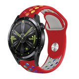 Strap-it® Huawei Watch GT 3 46mm sport band (rood kleurrijk) Strap-it® Huawei Watch GT 3 46mm sport band (rood kleurrijk)