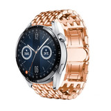 Strap-it® Huawei Watch GT 3 46mm stalen draak band (rosé goud)