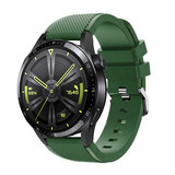 Strap-it® Huawei Watch GT 3 46mm siliconen bandje  (legergroen)