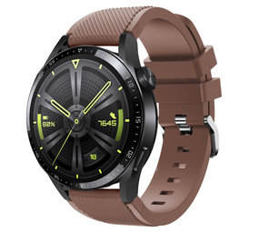 Strap-it® Huawei Watch GT 3 46mm siliconen bandje (koffiebruin)