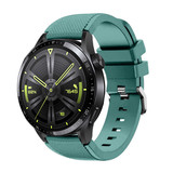 Strap-it® Huawei Watch GT 3 46mm siliconen bandje (dennengroen)