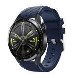 Strap-it® Huawei Watch GT 3 46mm siliconen bandje (donkerblauw)