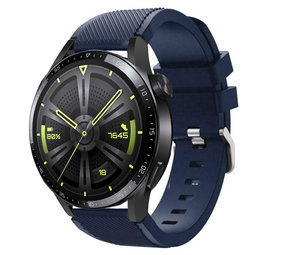 Strap-it® Huawei Watch GT 3 46mm siliconen bandje (donkerblauw)